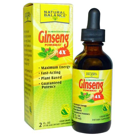 Natural Balance Ginseng Powermax 4x Unflavored Liquid Drops 2 Fl Oz