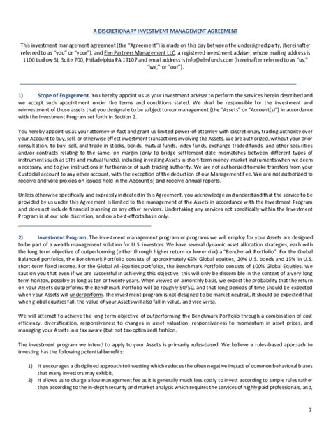 Fillable Online Investment Management Agreement IMA 06 15 23 Final