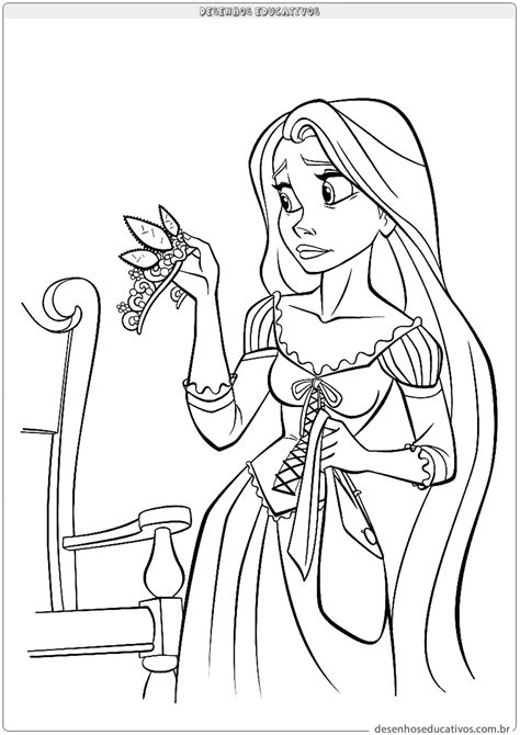 Rapunzel Para Pintar Desenhos Educativos