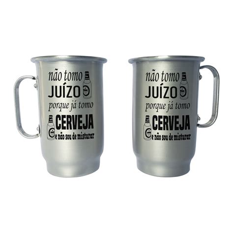 Caneca De Aluminio Cerveja E Chopp Personalizada Frases Divertidas