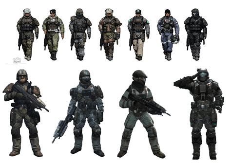 From Left To Right The Primary Human Allies In Halo Reach Are Unsc