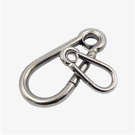 Spring Snaps Locking Carabiners Hook Standard With Nut Hole Eyelet