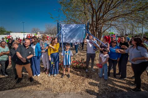 Mariel Fernández inauguró plazas y obras educativas en Cuartel V