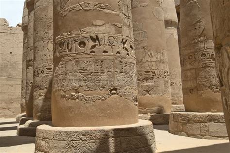 Le Grand Hall Hypostyle Du Temple De Karnak Luxor Egypte Photo Stock