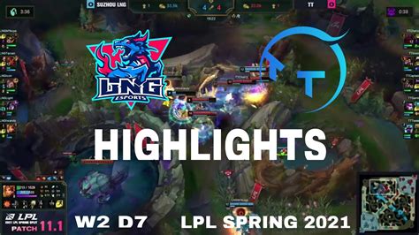 Highlight LNG vs TT All Game LPL Mùa Xuân 2021 LPL Spring 2021 LNG