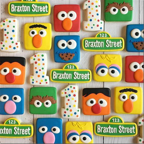 Adorable Sesame Street 1st Birthday Cookies Between The Pages Blog