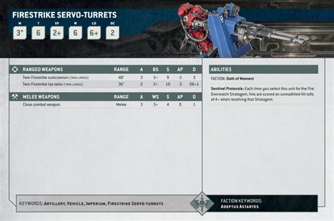 Warhammer K Primaris Firestrike Servo Turret