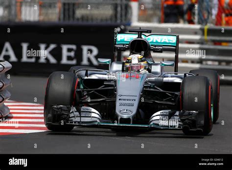 Lewis Hamilton Gbr Amg Mercedes F Team Gp Monaco Stock Photo