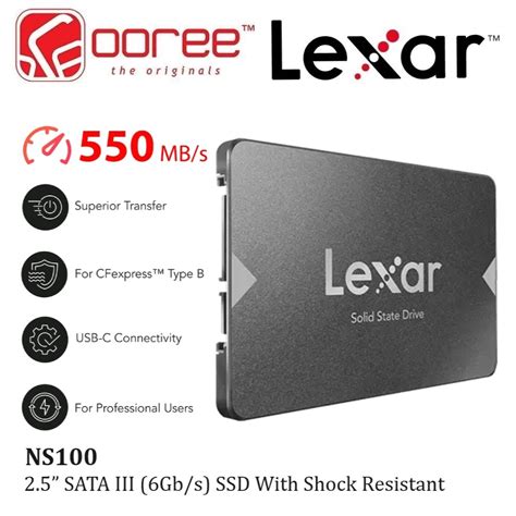 Lexar Ns100 256gb 512gb 1tb 2 5” Sata Iii 6gb S Int Ssd Internal Solid State Drive With Shock