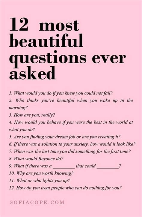 12 Most Beautiful Questions Ever Asked | This or that questions ...