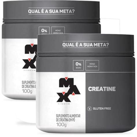 Kit 2x Creatina 100g Max Titanium Ganho De Massa Força Resistência Kit De Suplementos