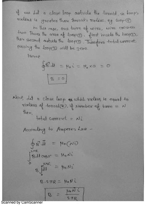 Ampere Circuital Law And Its Application Solenoid And Toroid Notes Learnpick India