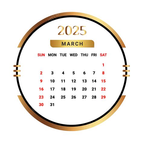 2025 March Calendar Png - Nerti Christie