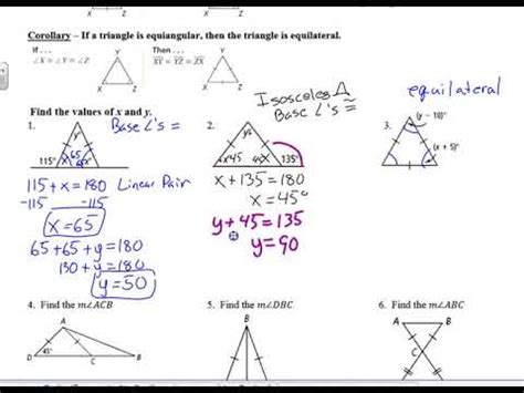 Unit 4 Lesson 5 Isosceles And Equilateral Triangles Worksheets Library