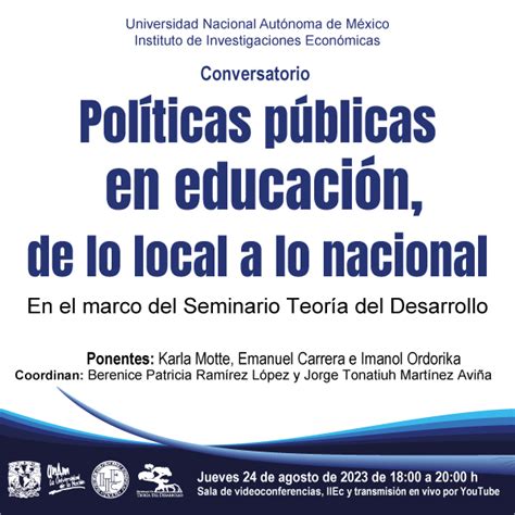 Actividades IIEc UNAM inv económicas