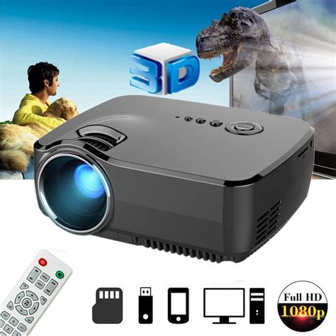 Gp70 Lcd Portable Led Projector 1080p Full Hd 1200 Lumen Hdmi Usb Vga