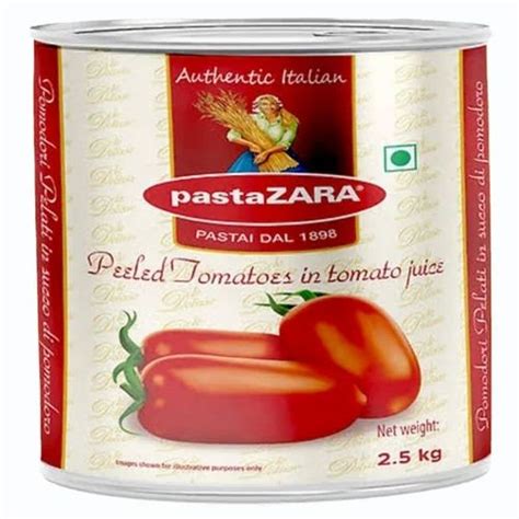 IMPORTED PASTA ZARA PEELED TOMATO 2 5KG Packaging Type Tin At Rs 580