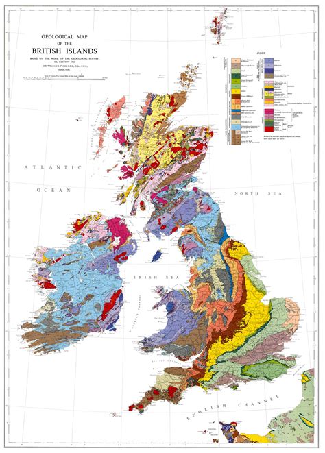 Geological Map Of The British Islands Poster