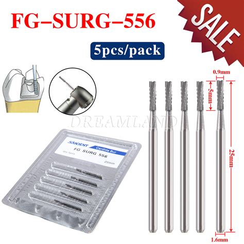 100pcs Dental Midwest FG 556 Straight Fissure Crosscut Carbide Burs EBay