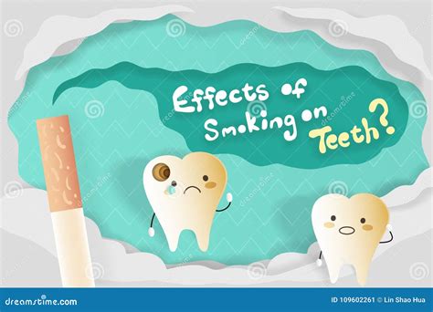 Effects of Smoking on Teeth Stock Vector - Illustration of design ...