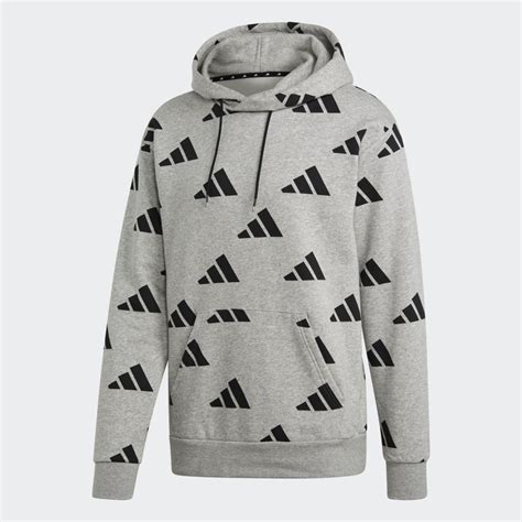 adidas Athletics Pack Allover Hoodie - Grey | adidas US