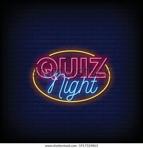 Quiz Night Logo Neon Signs Style Stock Vector (Royalty Free) 1917324863 ...