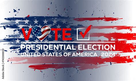 Usa 2024 Presidential Elections Event Banner Background Card Poster