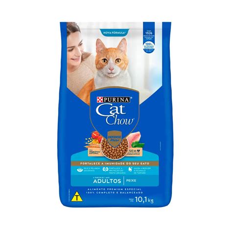 Ra O Cat Chow Para Gatos Adultos Sabor Peixe Kg Granpet Mitsuhoshi