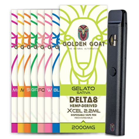 Golden Goat Delta 8 Thc Disposable Vapes From Happy Hemp