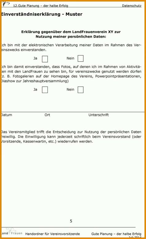 Hervorragen Datenschutz Im Verein Pdf Muster Vorlagen