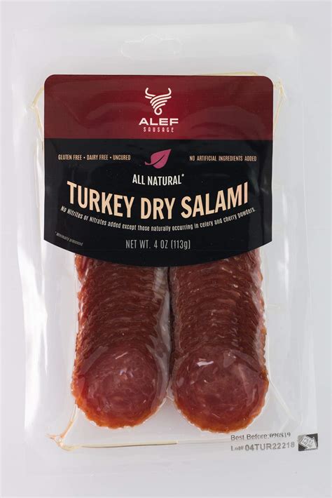 Uncured All Natural Turkey Dry Salami Units Oz Each Amazon