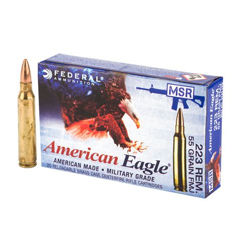 Federal American Eagle MSR .223 Remington 55gr Full Metal Jacket Boat ...