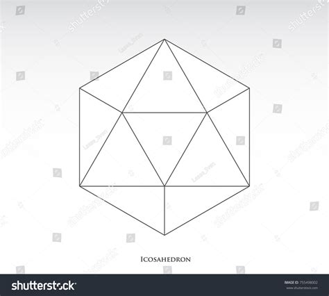 Icosahedron Sacred Geometry Vector Illustration Stock Vector (Royalty ...