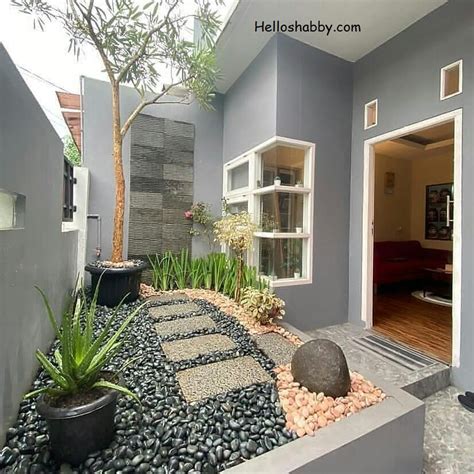 Mungil Tapi Cantik Desain Taman Teras Belakang Rumah Helloshabby