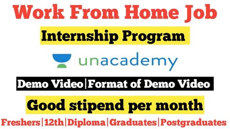 Unacademy Internship Program Unacademy Internship 2023 Unacademy Work