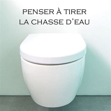 Sticker Citation Penser Tirer La Chasse Pour Toilettes