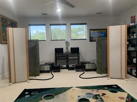 Magnepan 37i Speakers With Custom Mye Stands Immaculate Photo