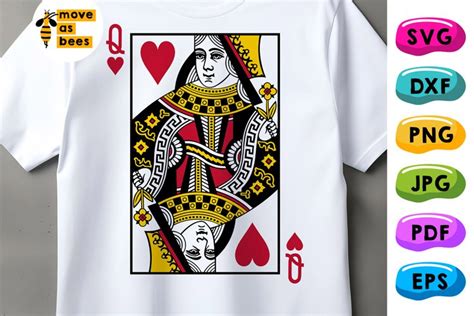 Queen Of Hearts Svg Png Playing Card Svg Red Queen Svg