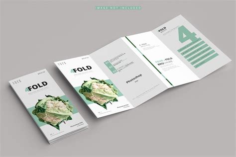 Four-fold brochure mockup | Premium PSD File