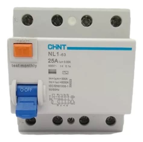 Disyuntor Diferencial Tetrapolar Chint 25amp Para Riel Din