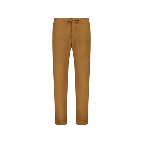 Ferrante Linen/Cotton Trouser in BISCUIT - Henry Bucks
