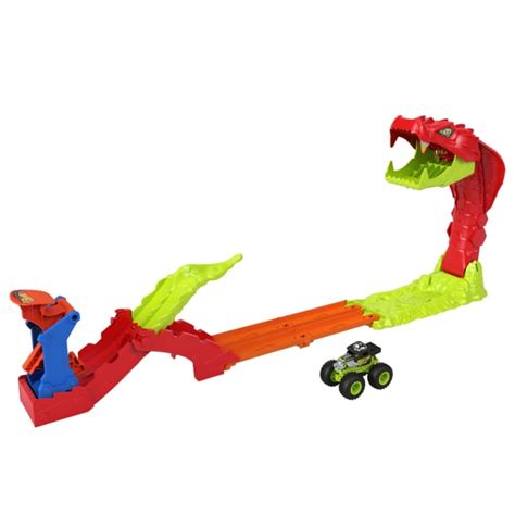 HOT WHEELS Monster Trucks SNAKE SLAM TAKEDOWN Playset Mattel
