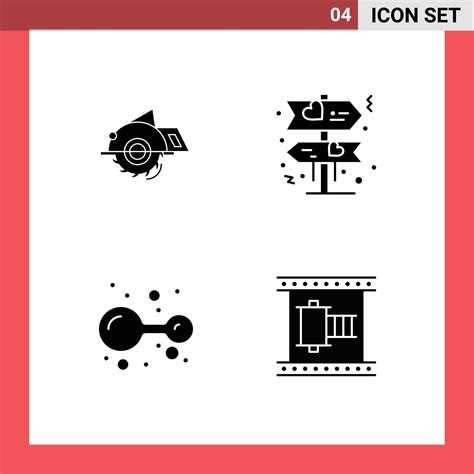 Set Of Commercial Solid Glyphs Pack For Saw Chemistry Construction