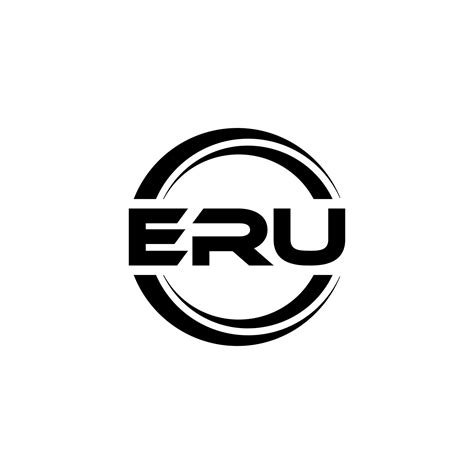 ERU letter logo design in illustration. Vector logo, calligraphy ...