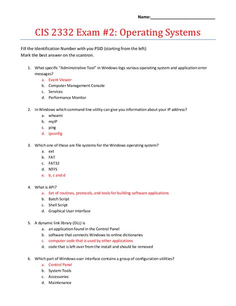 Biology Exam Questions And Answers Biology 153 Worksheet Ans