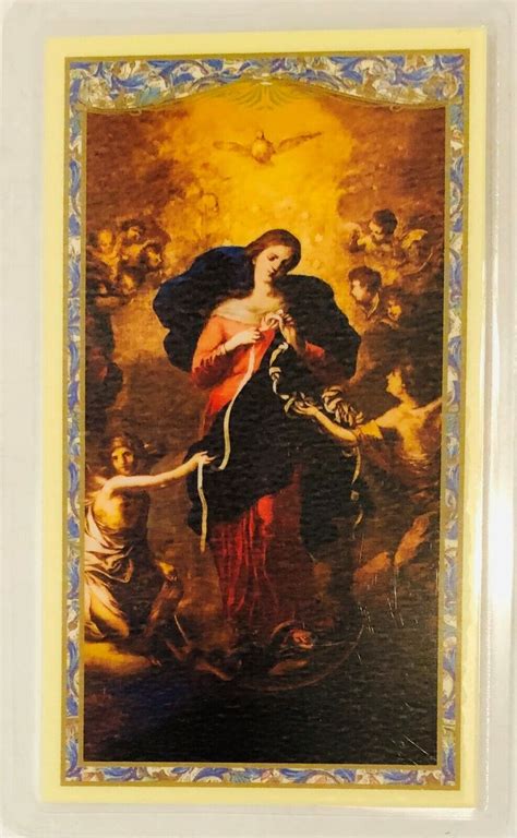 Mary Untier Undoer Of Knots Laminated Holy Card W Prayer To Mary Untier Knots