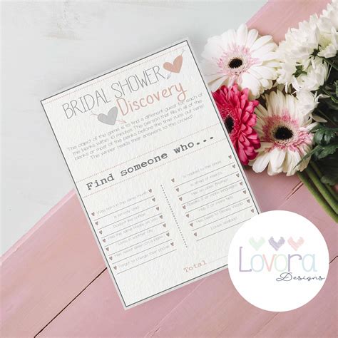 Bridal Shower Discovery Game Free Printable Free Templates Printable