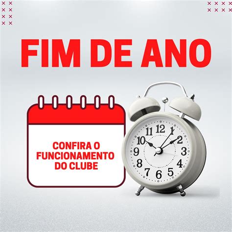 Confira o horário de funcionamento do clube neste fim de ano Clube