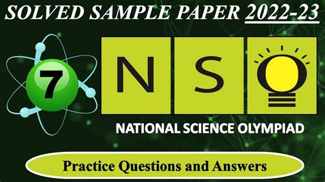 Class 7 Nso 2022 23 National Science Olympiad Exam Solved Sample