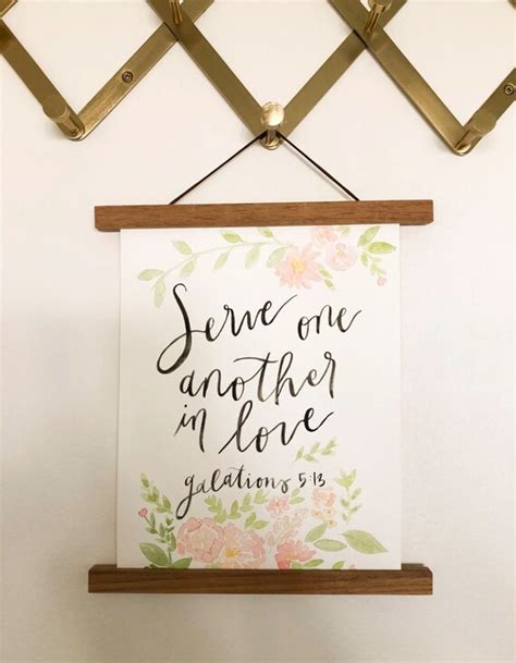 Serve One Another In Love Print Watercolor Bible Verse Etsy